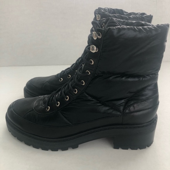 SCHUTZ Amaris Puffer Hiking Boot Black Size 8 - Picture 8 of 13